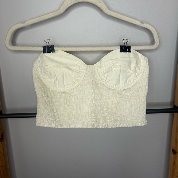 NWT Vanilla Sky cotton corset crop top sz large - Picture 1 of 3